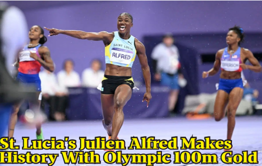 St. Lucia's Julien Alfred Makes History With Olympic 100m Gold