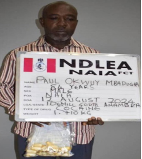 NDLEA Arrests VietnamBound Businessman With Cocaine At Abuja Airport