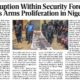 Corruption Within Security Forces Fuels Arms Proliferation in Nigeria