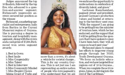 Miss Global International Pageant Crowns Arian Dahlia Richmond as Miss Guyana