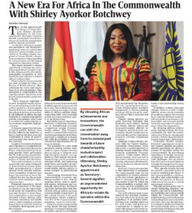 A New Era for Africa in the Commonwealth with Shirley Ayorkor Botchwey's Visionary Leadership