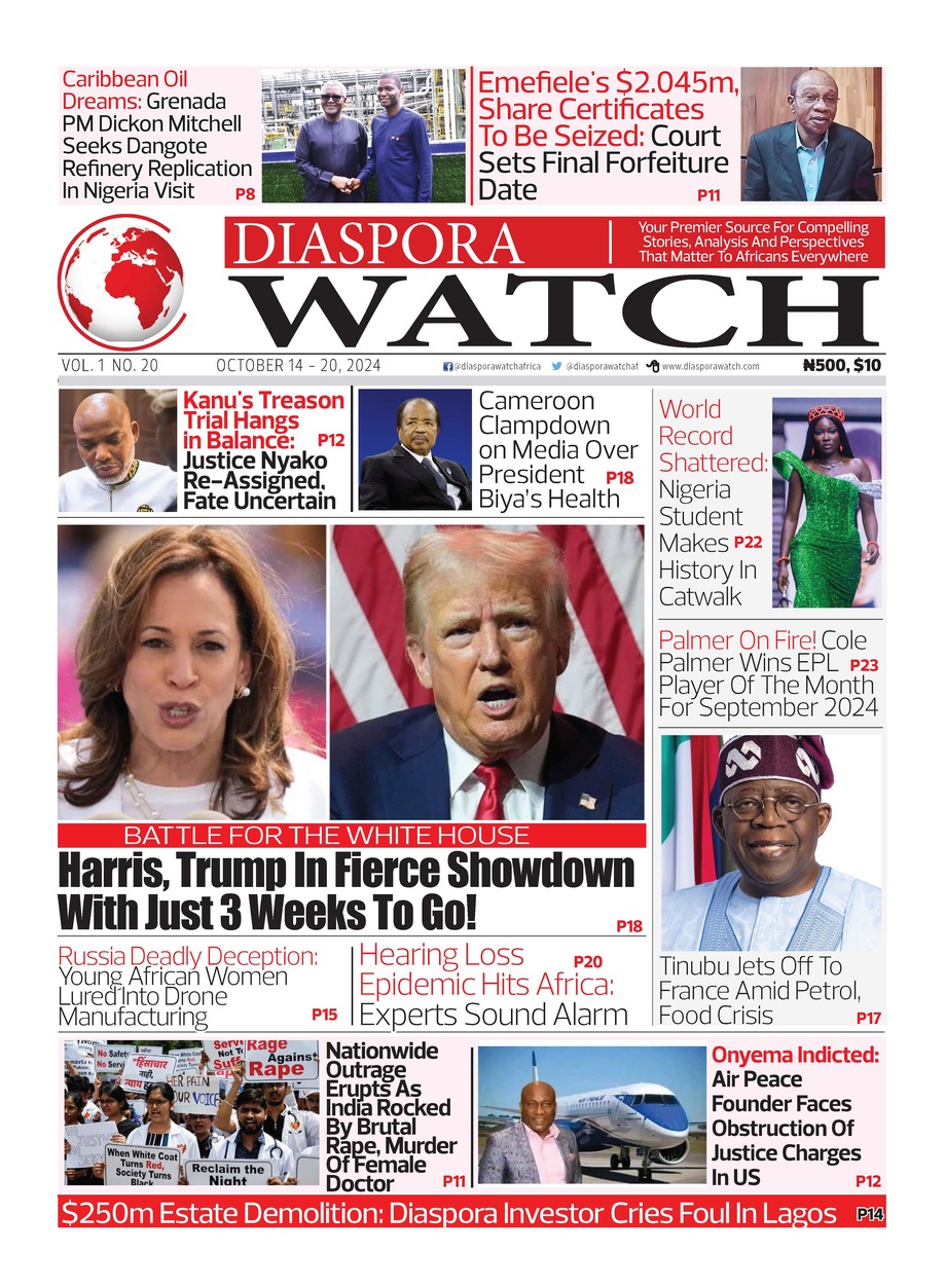 Diaspora Watch Newspaper - Vol. 20 - OCTOBER 14 - 20, 2024