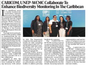 "CARICOM and UNEP-WCMC Join Forces to Boost Biodiversity Monitoring in the Caribbean