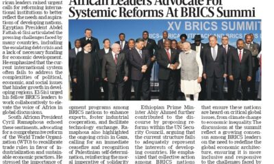 African Leaders Call for Systemic Reforms at BRICS Summit