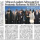 African Leaders Call for Systemic Reforms at BRICS Summit