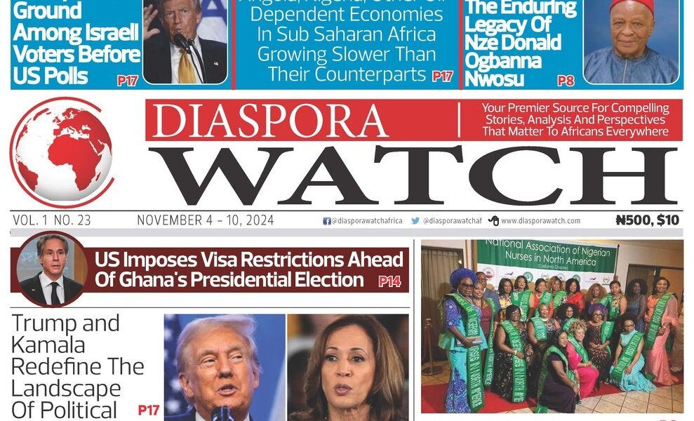 Diaspora Watch newspaper, Vol.23 (Nov. 4-10, 2024)