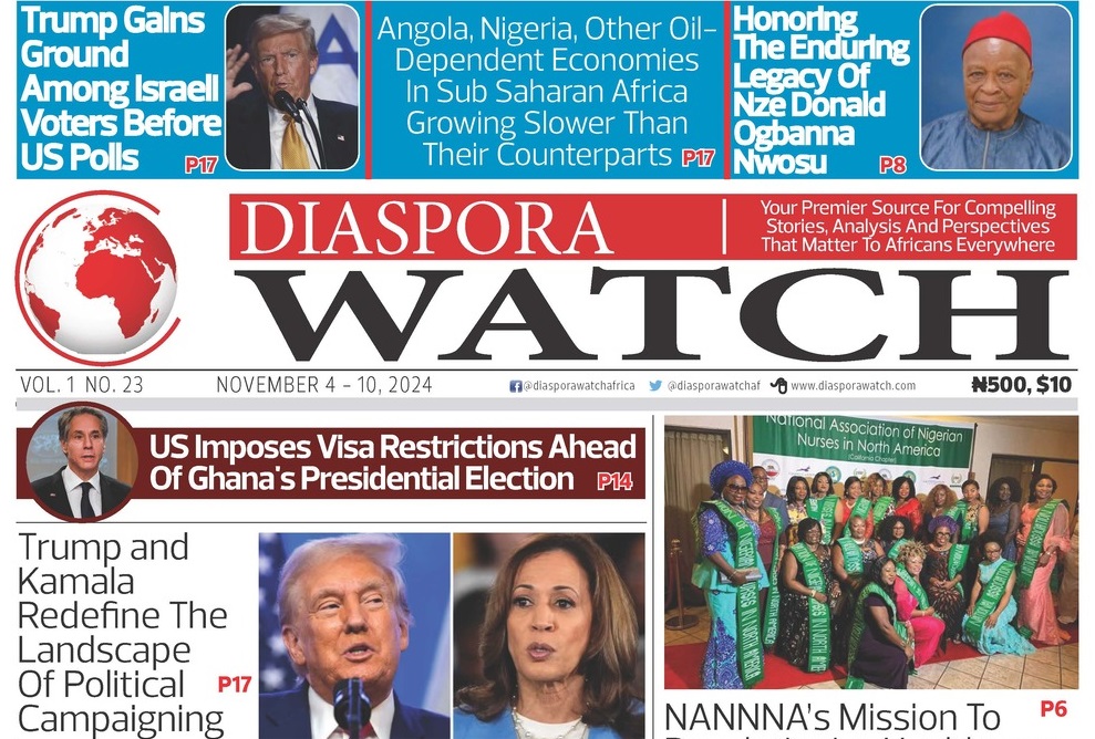 Diaspora Watch newspaper, Vol.23 (Nov. 4-10, 2024)