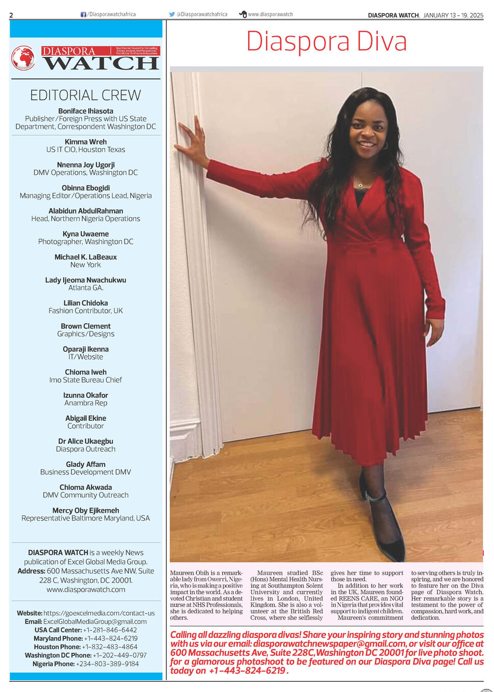 Maureen Obih is a remarkable lady from Owerri, Nigeria - Diaspora Diva - Diaspora Watch newspaper